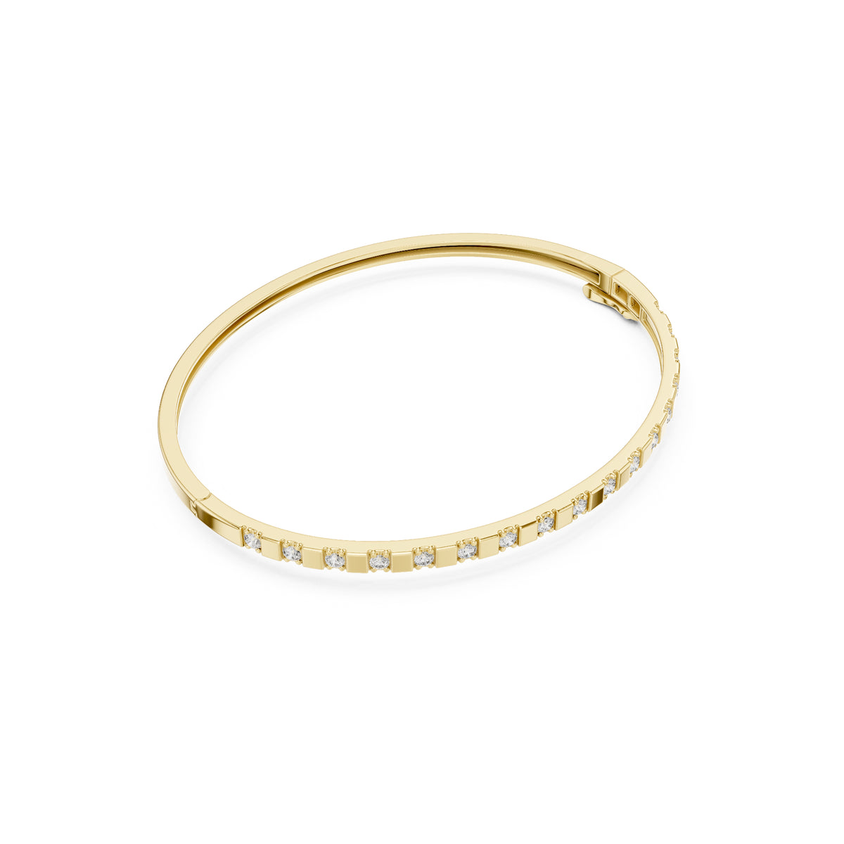 Colorless Round Cut Art Deco Cluster Vintage Party Wear Diamond Bangle Bracelets Gift For Women's - HIGHCARAT DIAMONDS
