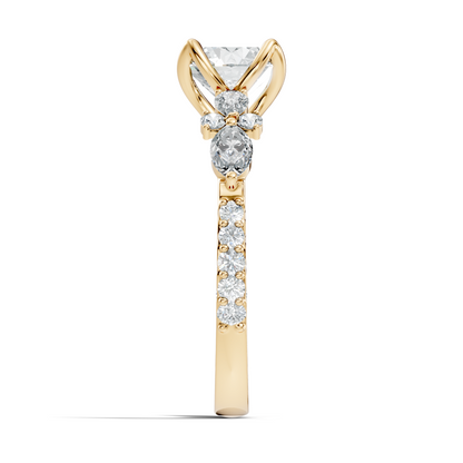1.66CT Round, Marquise and Pear Cut Top Grade Diamond Minimalist Dainty Stunning Party Wear Ring - HIGHCARAT DIAMONDS