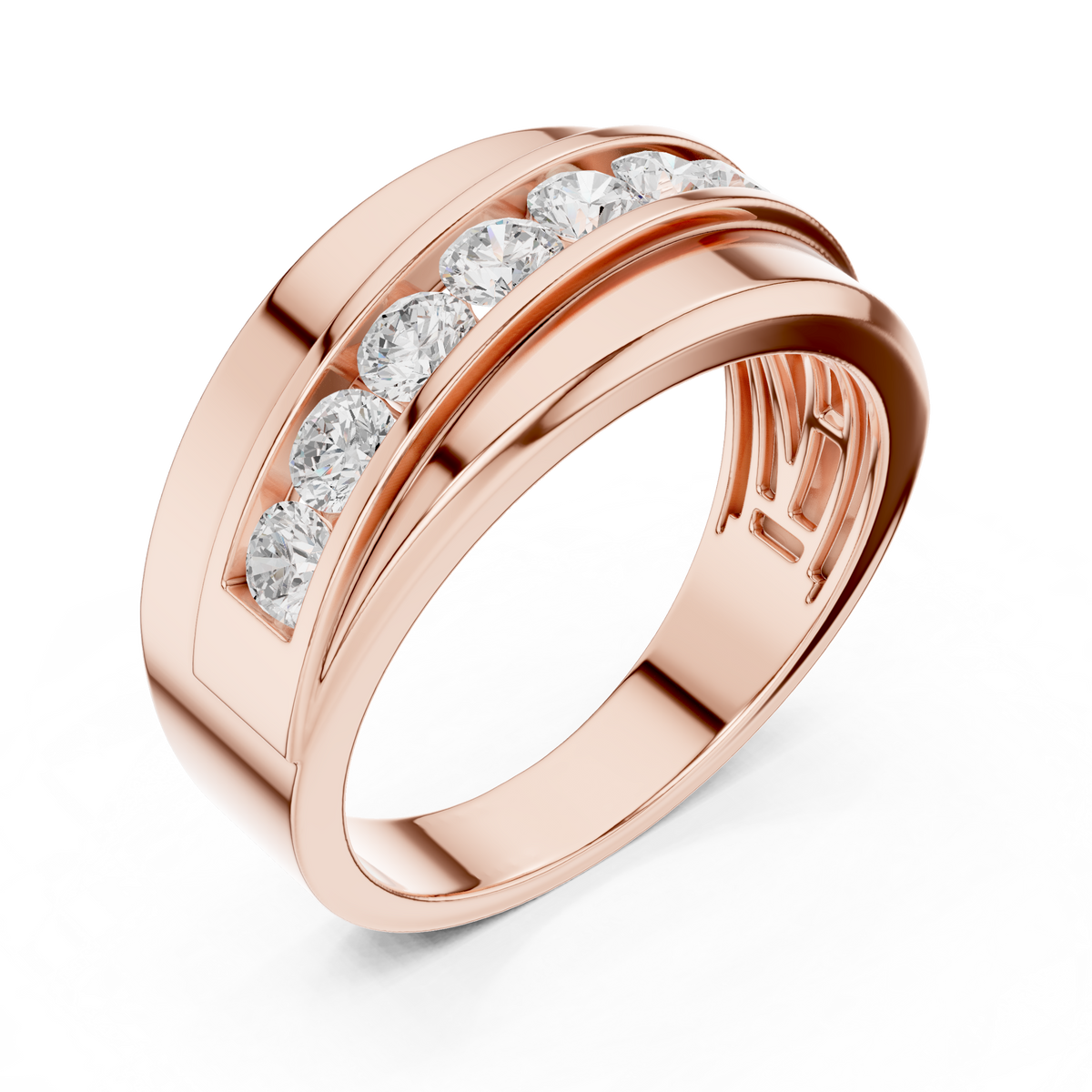 Lab Grown & Natural Round Shape Diamond Ethical Wear New Stunning Diamond Ring for Men - HIGHCARAT DIAMONDS
