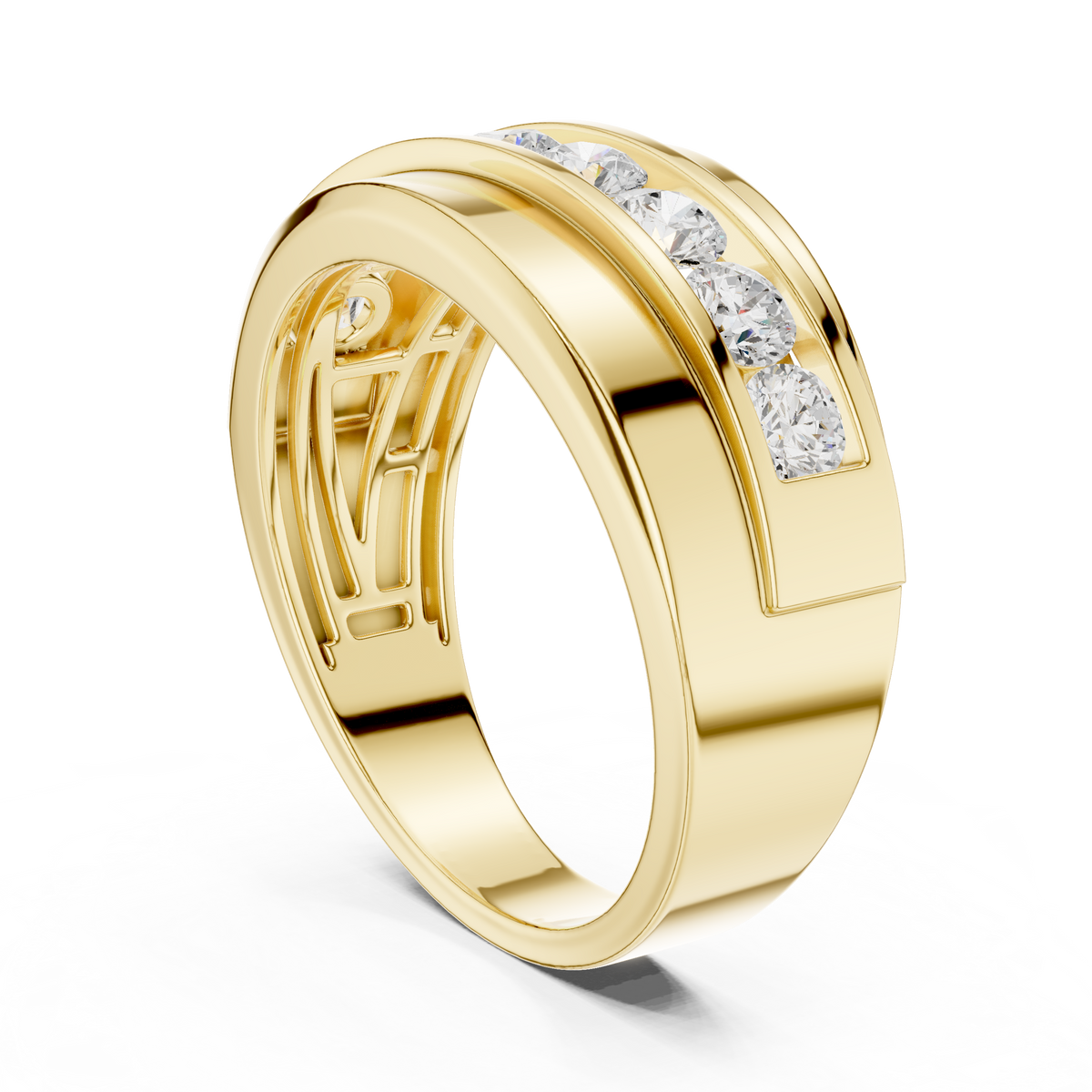 Lab Grown & Natural Round Shape Diamond Ethical Wear New Stunning Diamond Ring for Men - HIGHCARAT DIAMONDS