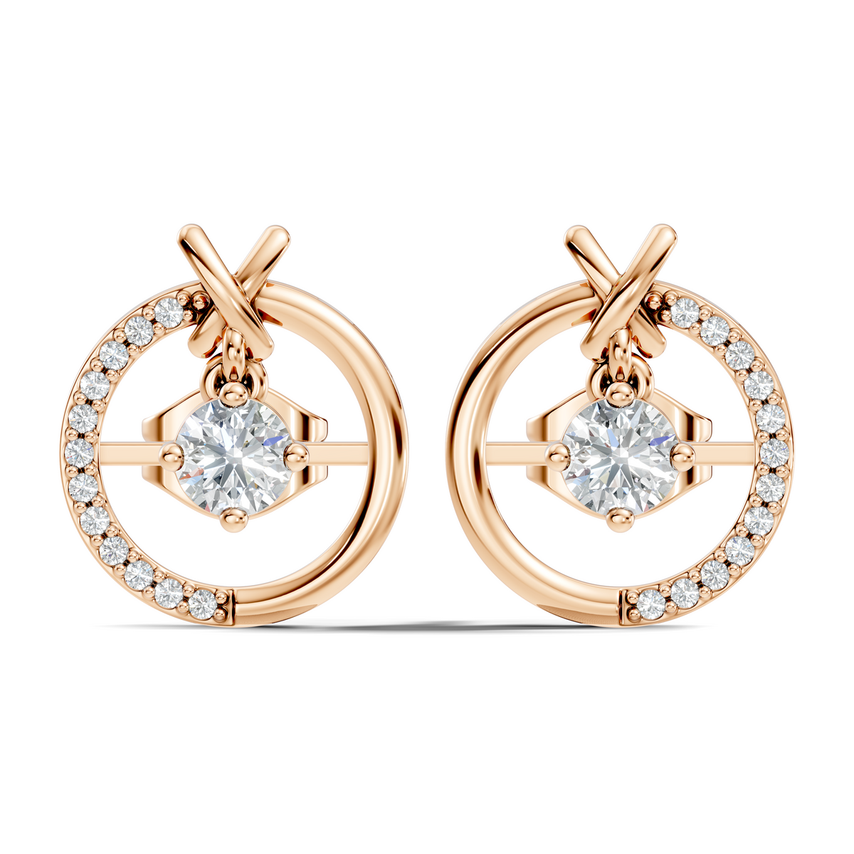 Elegant Colorless Lab-Grown Diamond Earrings in White Gold Minimalist Design - HIGHCARAT DIAMONDS