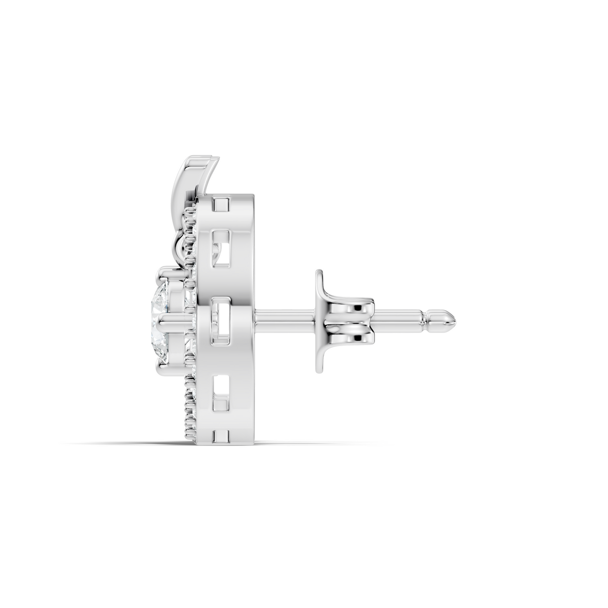 Elegant Colorless Lab-Grown Diamond Earrings in White Gold Minimalist Design - HIGHCARAT DIAMONDS