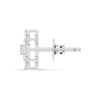 Round Shape Shinning Elegance 18k Solid Rose Gold Lab Grown & Natural Diamond Earrings For Her - HIGHCARAT DIAMONDS
