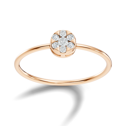 Round Cut Lab-Grown Diamond Cluster Promise Ring - HIGHCARAT DIAMONDS