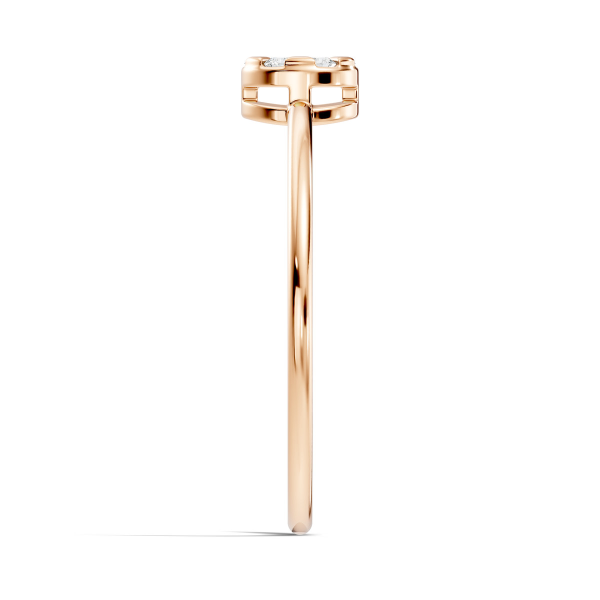 Round Cut Lab-Grown Diamond Cluster Promise Ring - HIGHCARAT DIAMONDS