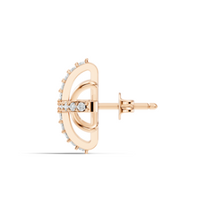 Round Shape Lab Grown & Natural Diamond Sinning Fabulous Unique Stud Diamond Earrings - HIGHCARAT DIAMONDS