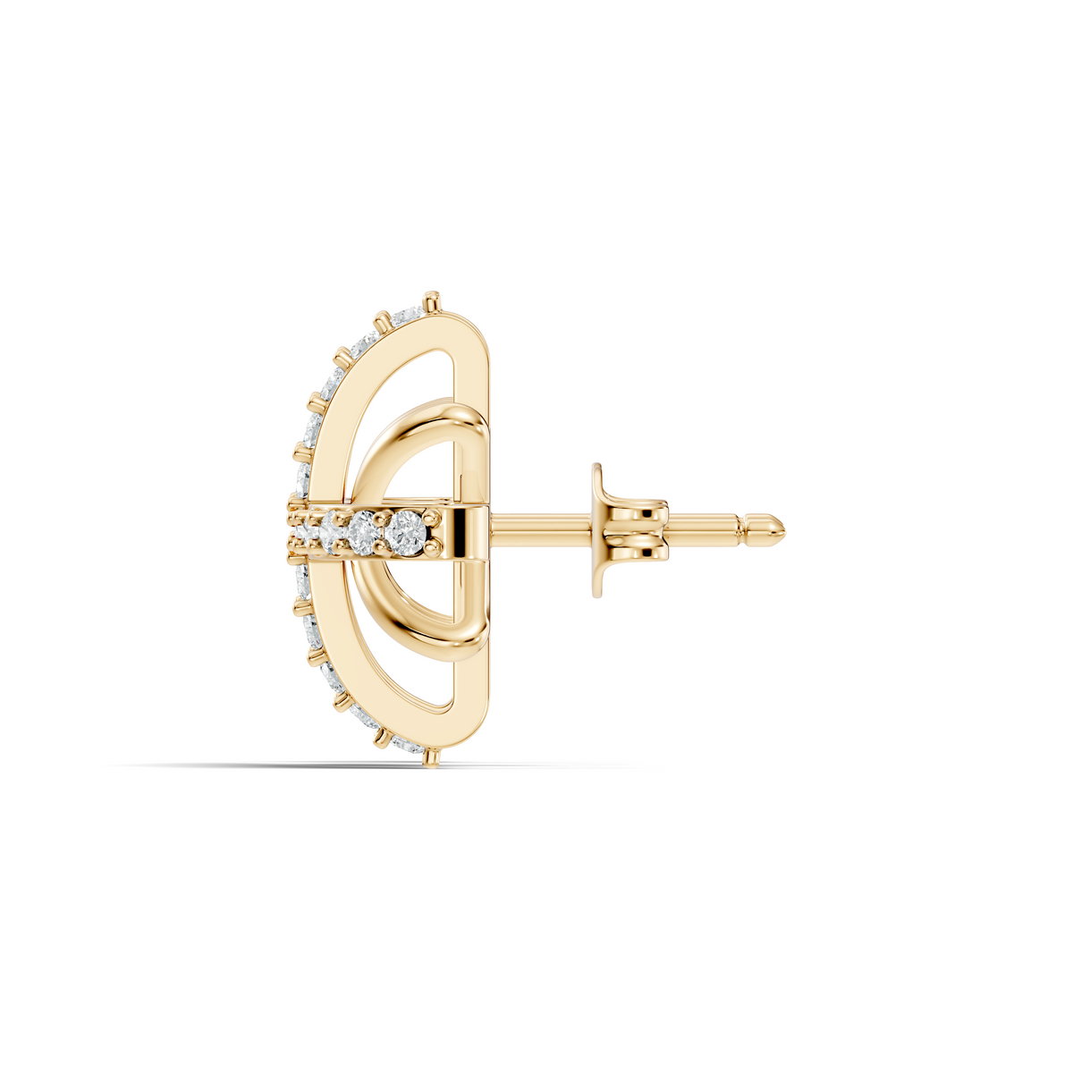 Round Shape Lab Grown & Natural Diamond Sinning Fabulous Unique Stud Diamond Earrings - HIGHCARAT DIAMONDS