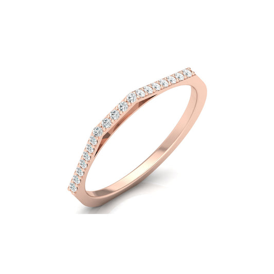 360 view video of curved lab diamond wedding band rotating on white background