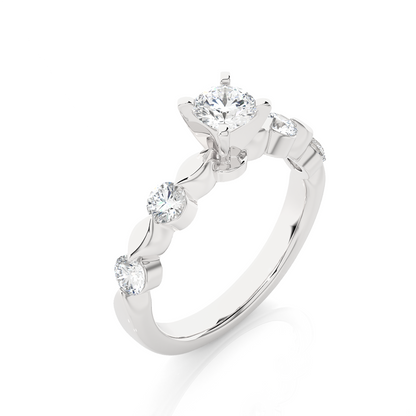 cross Image view of lab grown diamond ring