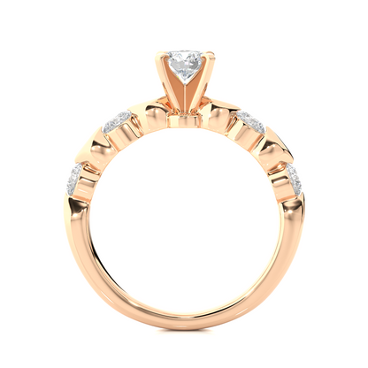 Round Cut Lab Grown Diamond Five stone Ring - HIGHCARAT DIAMONDS
