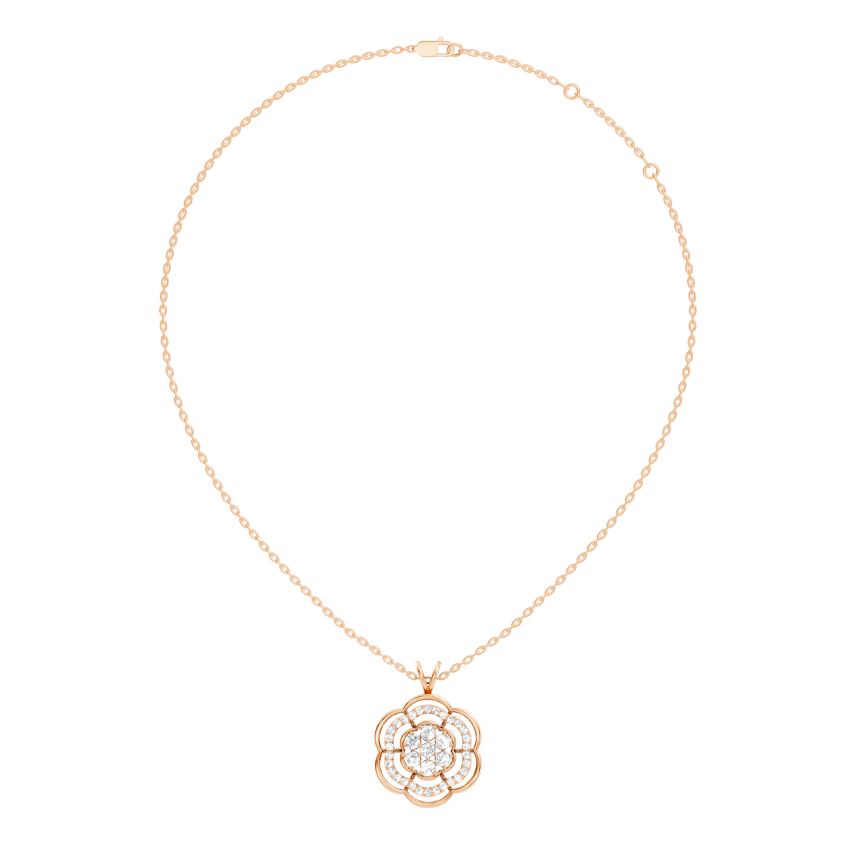 Vintage Round Cut Diamond Pendant Natural & Lab-Grown Diamonds in 18K Gold - HIGHCARAT DIAMONDS