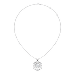 Vintage Round Cut Diamond Pendant Natural & Lab-Grown Diamonds in 18K Gold - HIGHCARAT DIAMONDS