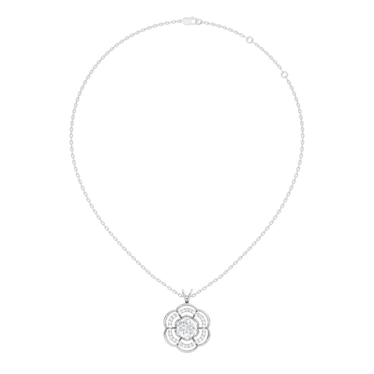 Vintage Round Cut Diamond Pendant Natural & Lab-Grown Diamonds in 18K Gold - HIGHCARAT DIAMONDS