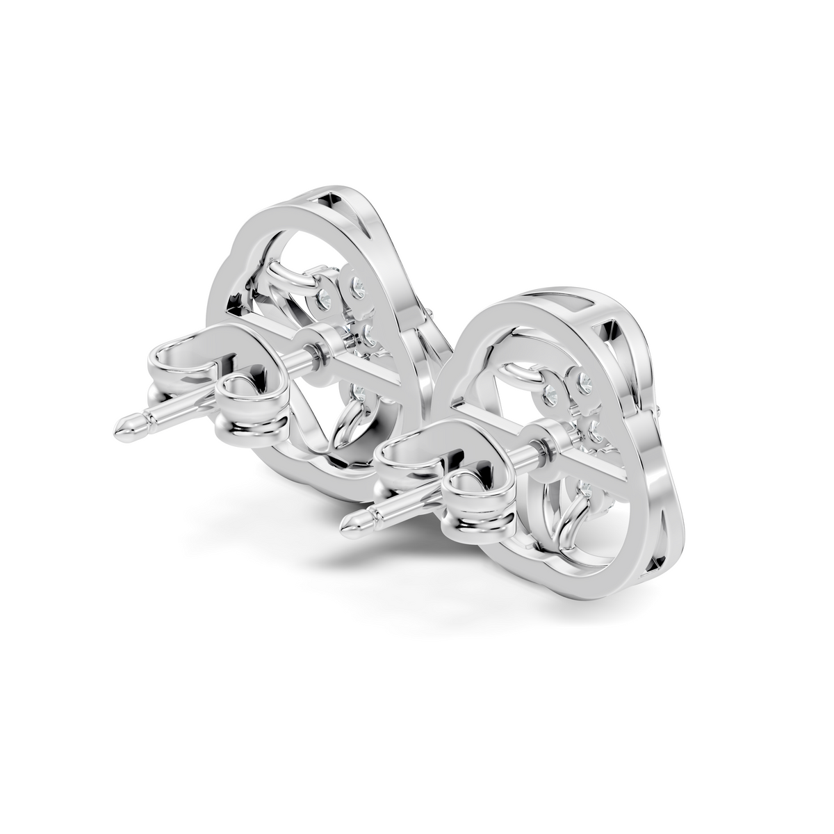 Round Shape Lab Gown & Natural Diamond Affordable Stunning Sparkling Diamond Earrings For Anniversary Gift - HIGHCARAT DIAMONDS