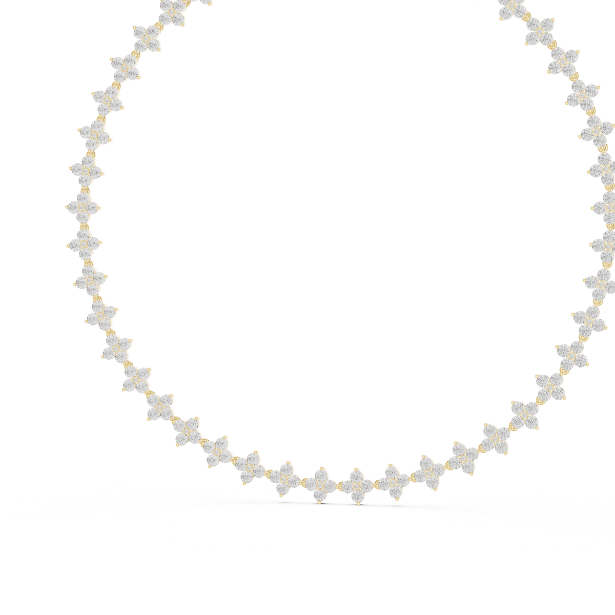 19.80 Ct 18K Solid Rose Gold Round Shape Natural & Lab Grown Tennis Diamond  Necklace Gift For Her - HIGHCARAT DIAMONDS