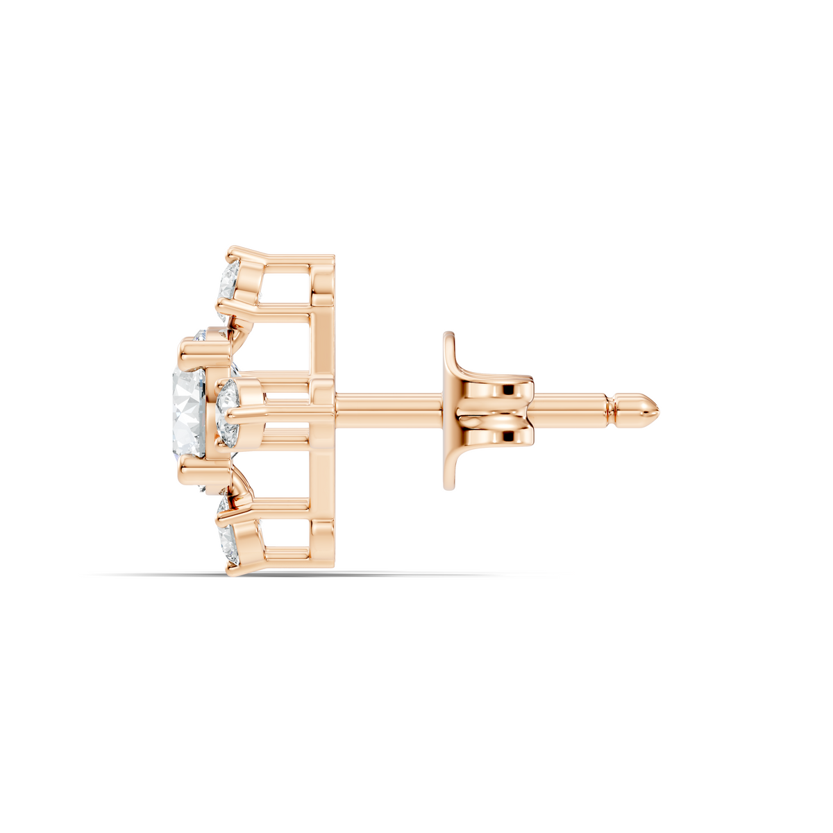 Lab-Grown Round Cut Diamond Stud Earrings In 14K Solid Gold Vintage Style Gift For Her - HIGHCARAT DIAMONDS