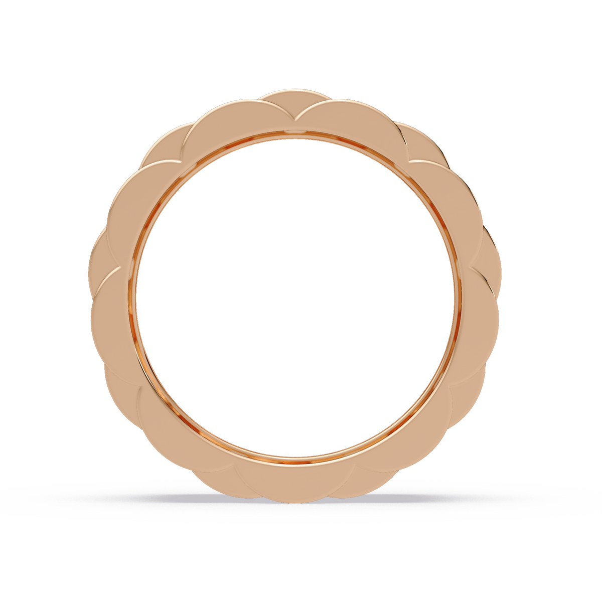 Round Cut Lab Grown Diamond Full Eternity Men's Rose Gold Wedding Band - HIGHCARAT DIAMONDS