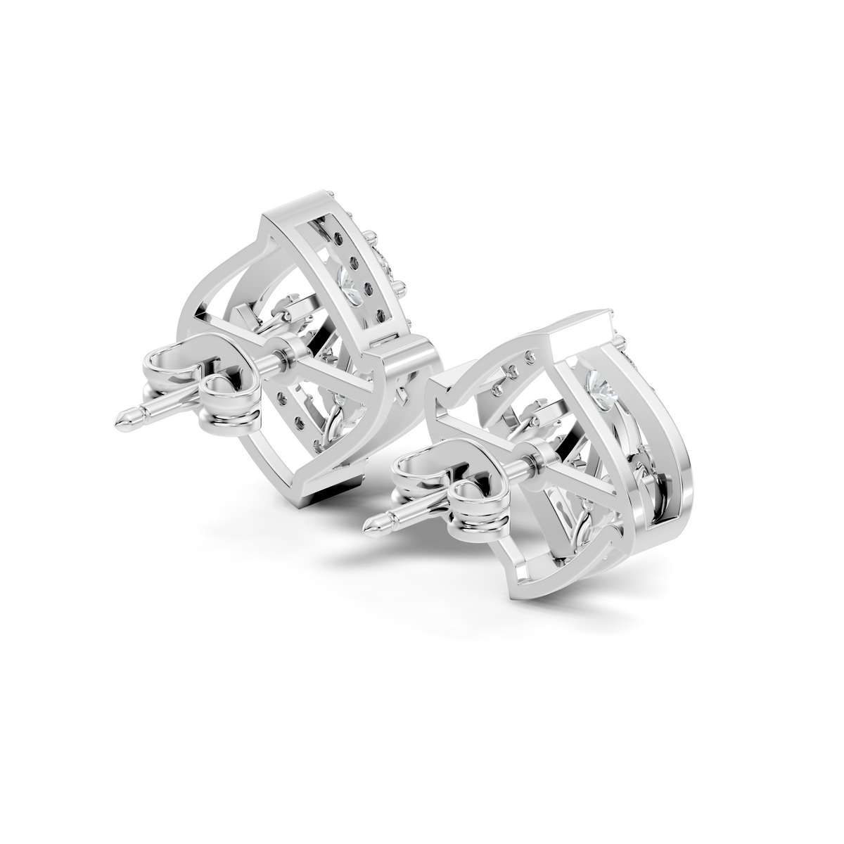 Classic Round Cut Diamond Stud Earring For Women In 14K Solid Yellow Gold - HIGHCARAT DIAMONDS