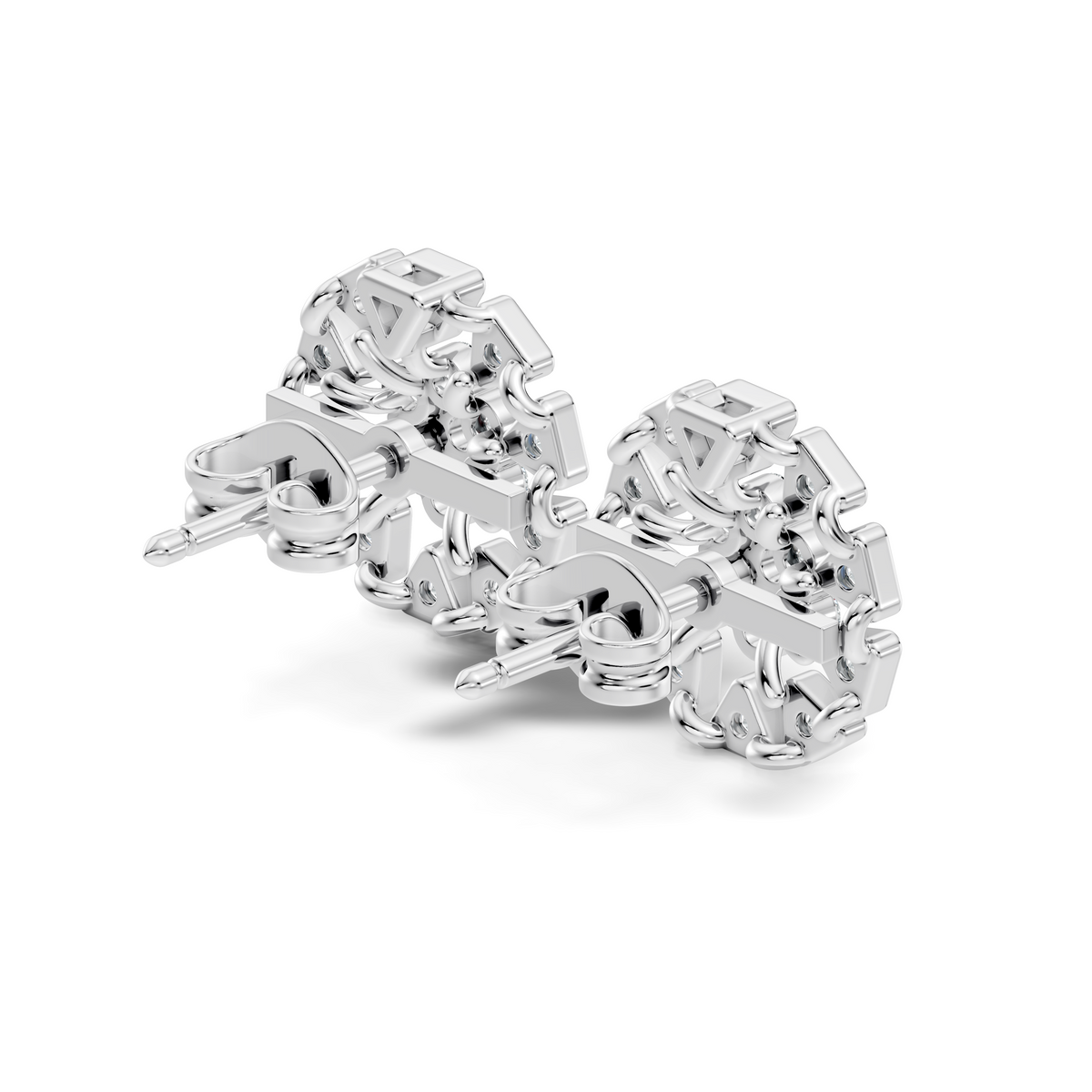 10k Solid Gold Round Shape Diamond Stunning Elegance Vintage Type  Studs Diamond Earrings - HIGHCARAT DIAMONDS