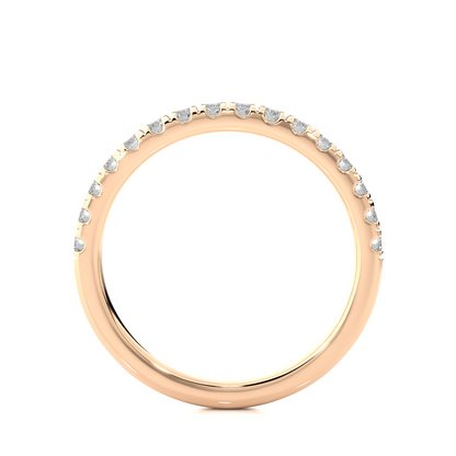 Round Diamond Half Eternity Wedding Band For Her Sparkling Timeless Dainty Vintage Jewelry - HIGHCARAT DIAMONDS