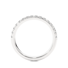 Round Diamond Half Eternity Wedding Band For Her Sparkling Timeless Dainty Vintage Jewelry - HIGHCARAT DIAMONDS