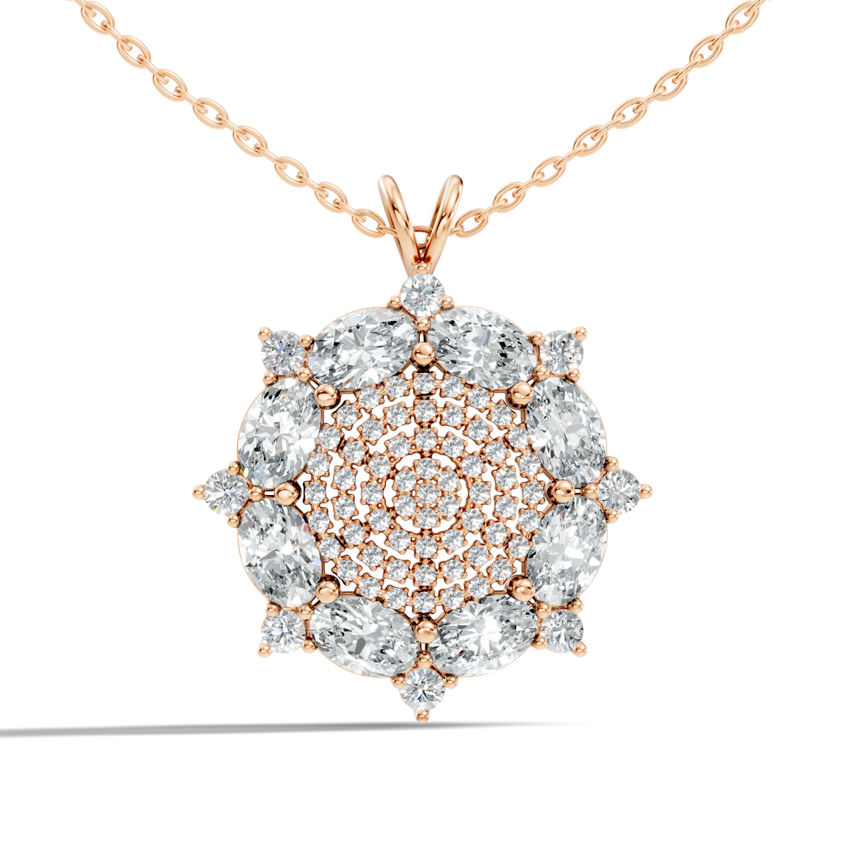 Elegant Round Cut Diamond Pendant Affordable Vintage Style Jewelry for Her - HIGHCARAT DIAMONDS