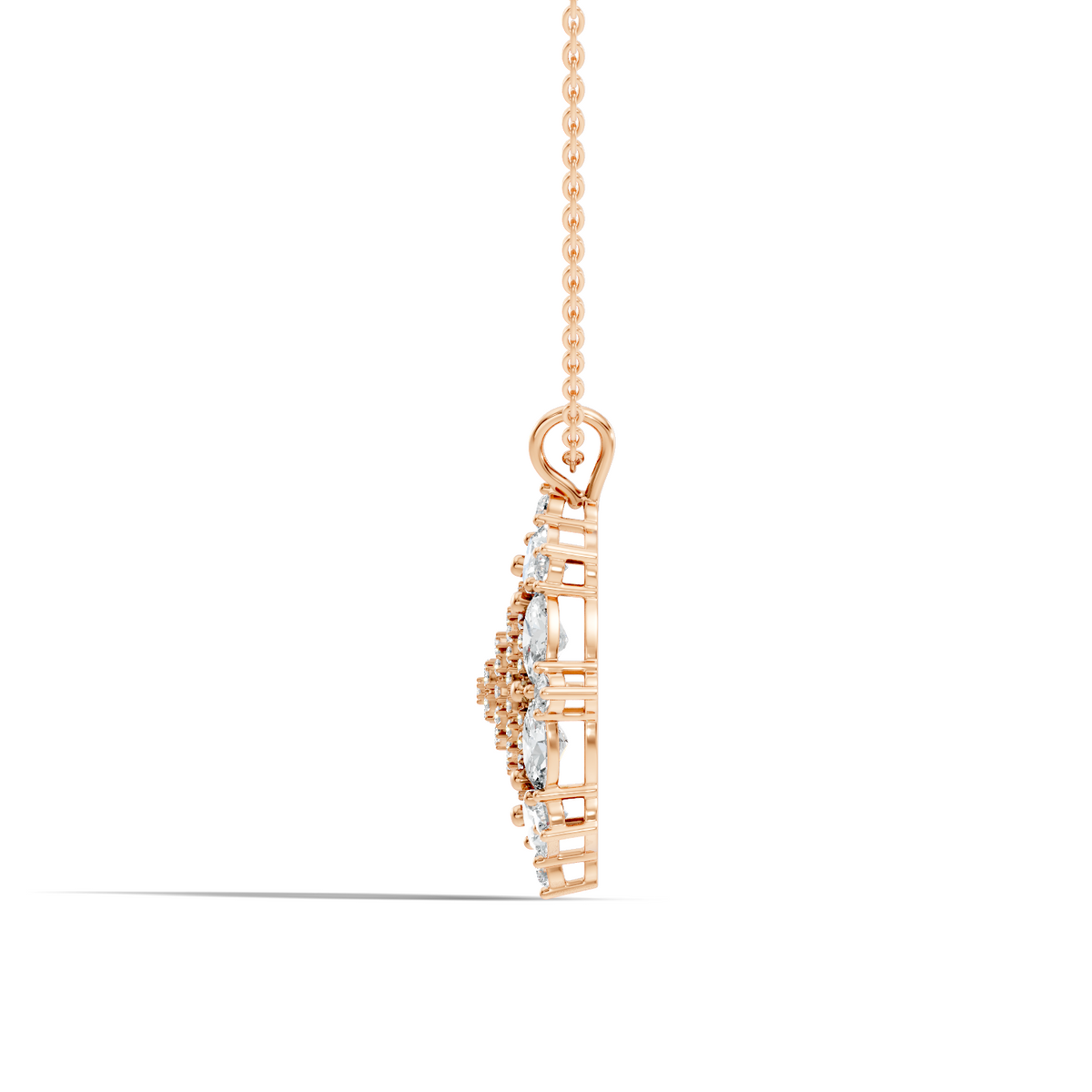 Elegant Round Cut Diamond Pendant Affordable Vintage Style Jewelry for Her - HIGHCARAT DIAMONDS