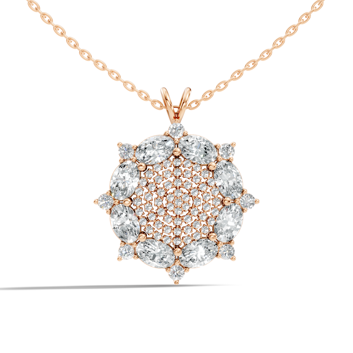 Elegant Round Cut Diamond Pendant Affordable Vintage Style Jewelry for Her - HIGHCARAT DIAMONDS