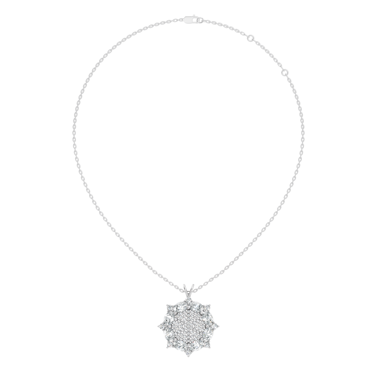 Elegant Round Cut Diamond Pendant Affordable Vintage Style Jewelry for Her - HIGHCARAT DIAMONDS