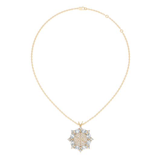 Elegant Round Cut Diamond Pendant Affordable Vintage Style Jewelry for Her - HIGHCARAT DIAMONDS
