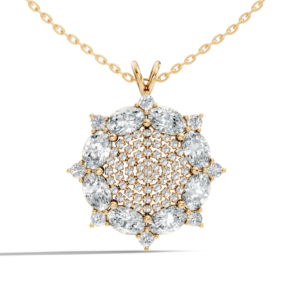 Elegant Round Cut Diamond Pendant Affordable Vintage Style Jewelry for Her - HIGHCARAT DIAMONDS