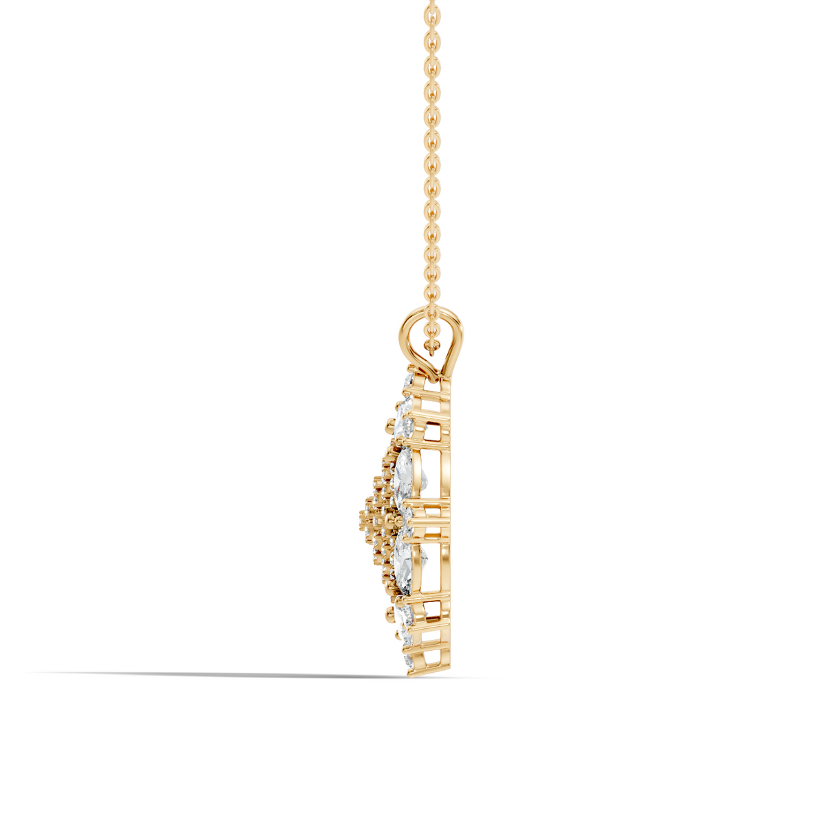 Elegant Round Cut Diamond Pendant Affordable Vintage Style Jewelry for Her - HIGHCARAT DIAMONDS