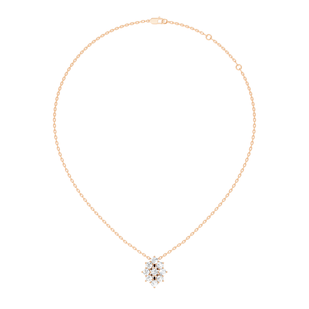 Elegant Handmade Diamond Pendant in 14K White Gold Minimalist Round Cut Jewelry - HIGHCARAT DIAMONDS