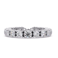 Round Lab Grown Diamond Line Bracelet Angled Perspective