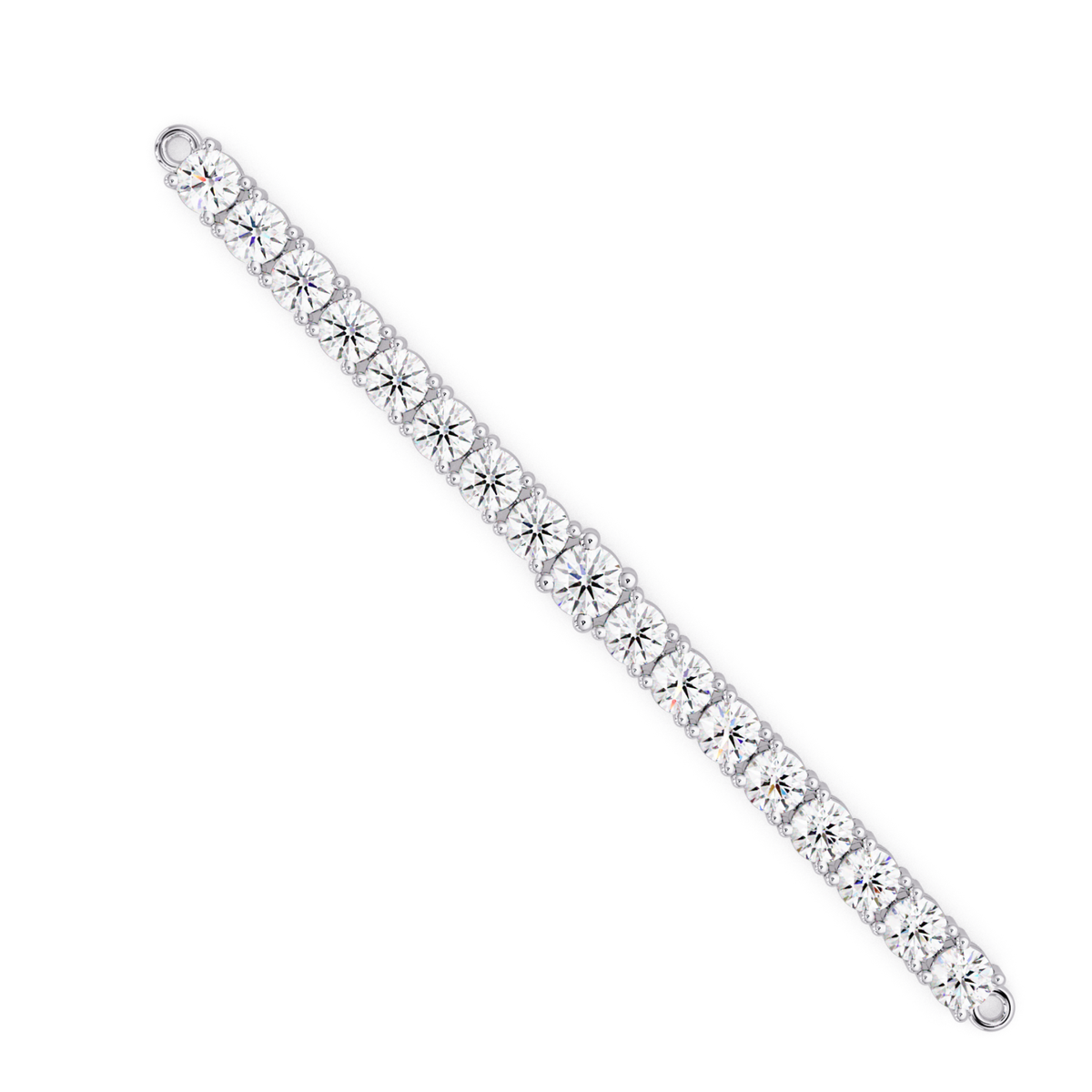Round Cut Lab Grown Diamond Line Bracelet - HIGHCARAT DIAMONDS