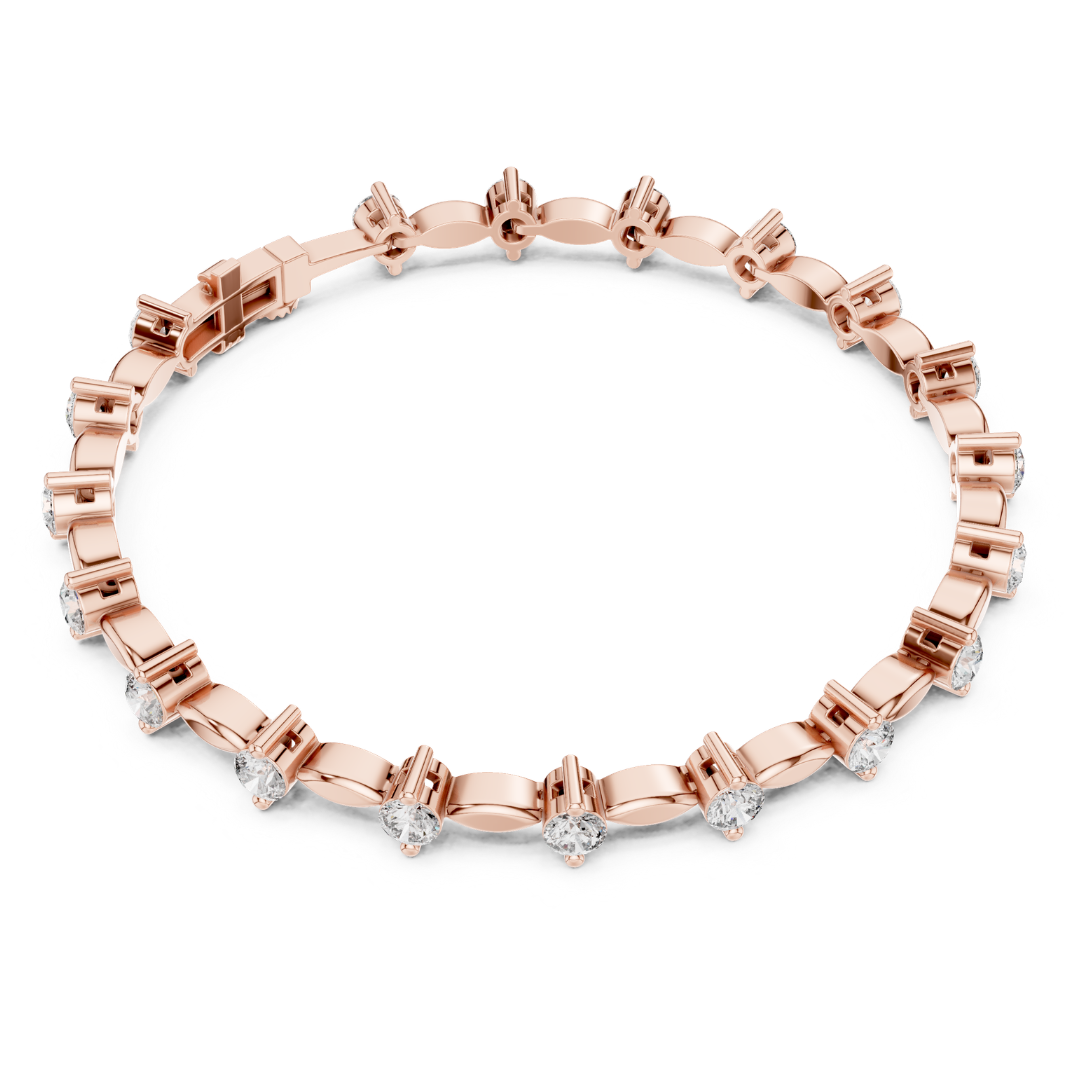 2.09CT Round Cut Top Grade Diamond Unique Delicate Elegant Vintage Tennis Bracelet Gift For Women's - HIGHCARAT DIAMONDS
