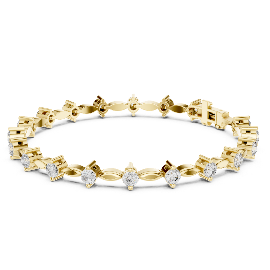 2.09CT Round Cut Top Grade Diamond Unique Delicate Elegant Vintage Tennis Bracelet Gift For Women's - HIGHCARAT DIAMONDS