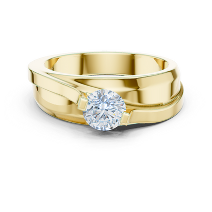 Lab grown Diamond Round Shapes 14k Solid Rose Gold Every Wear Wedding Wear Diamond Ring  For men's - HIGHCARAT DIAMONDS