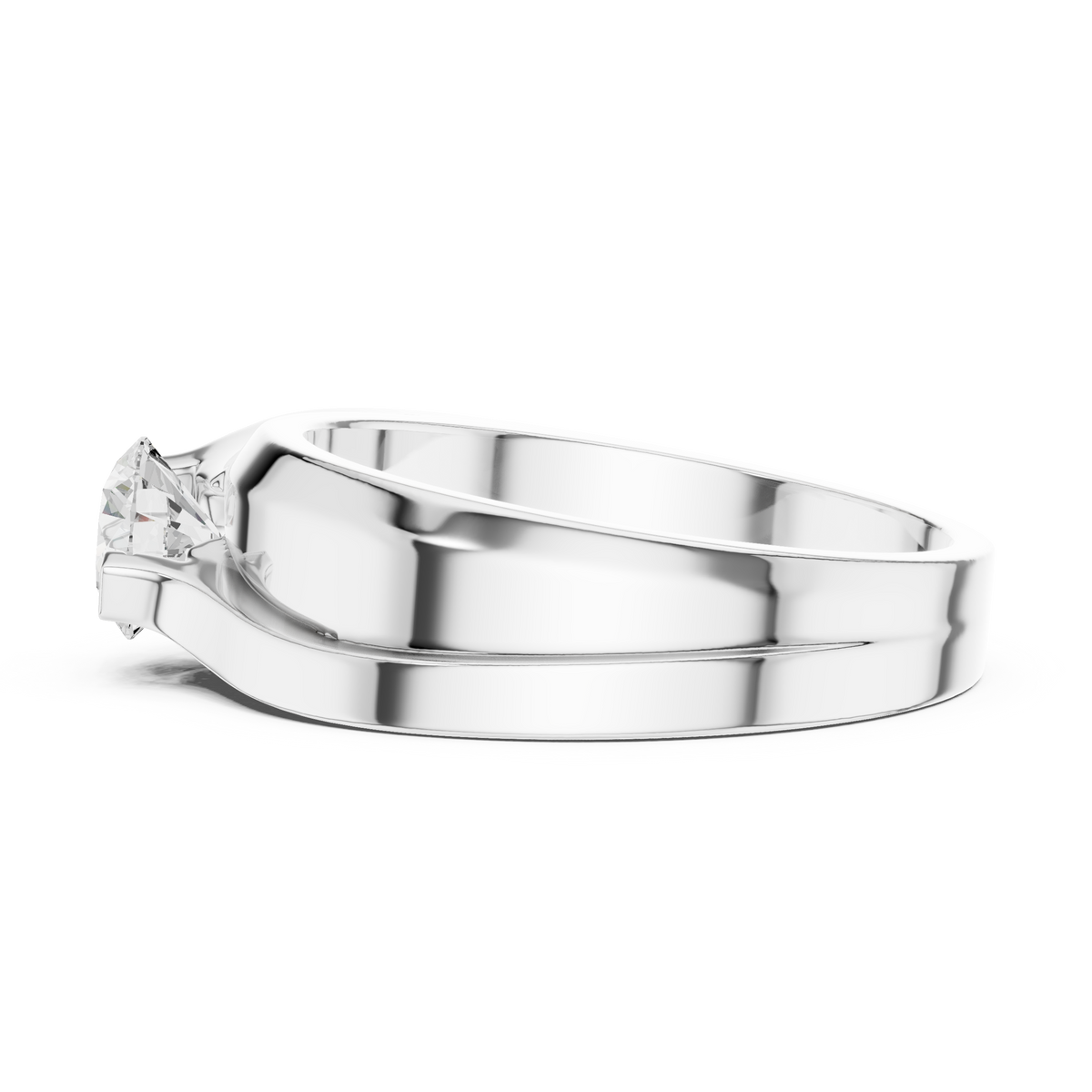 Lab grown Diamond Round Shapes 14k Solid Rose Gold Every Wear Wedding Wear Diamond Ring  For men's - HIGHCARAT DIAMONDS