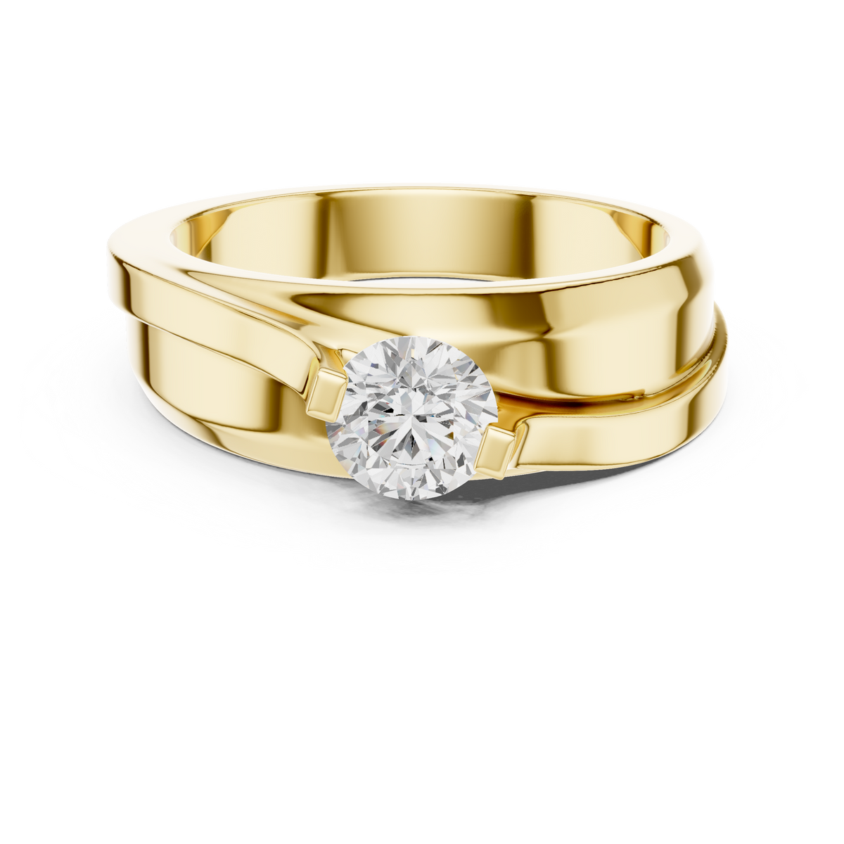 Lab grown Diamond Round Shapes 14k Solid Rose Gold Every Wear Wedding Wear Diamond Ring  For men's - HIGHCARAT DIAMONDS