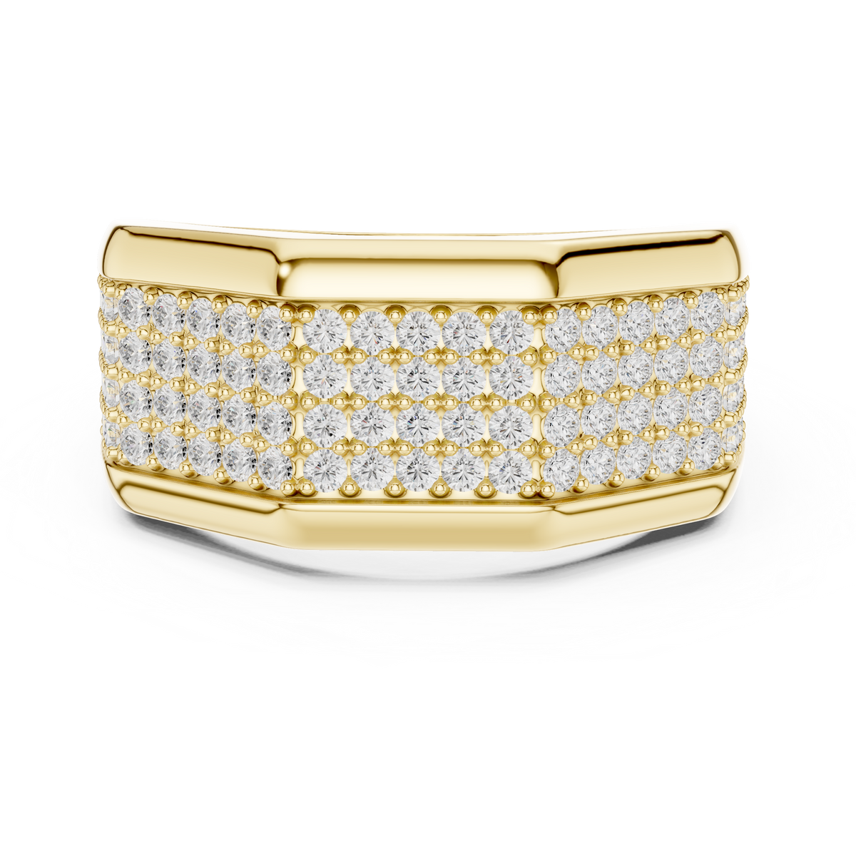14k Solid White Gold 1.20 Carat Round Shape Natural & Lab Grown Diamond  Ring for Men Daily Use - HIGHCARAT DIAMONDS