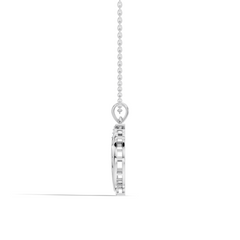 14K Gold Round Cut Diamond Om Pendant for Unisex Spiritual Jewelry - HIGHCARAT DIAMONDS