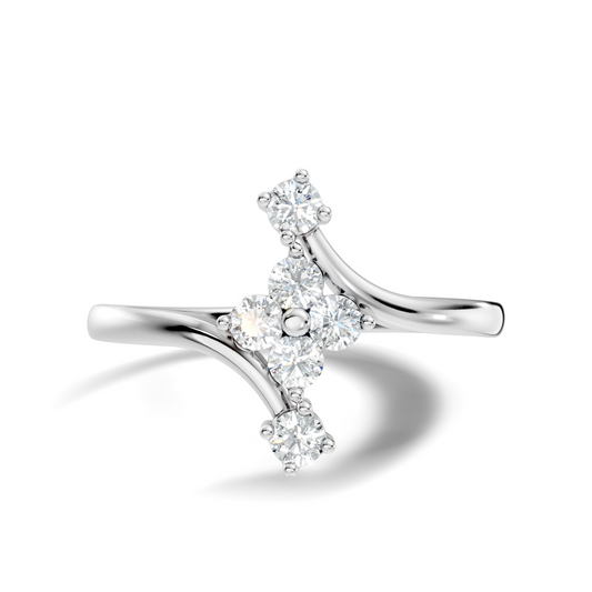 Round Cut Lab grown and Natural Diamond Vintage Minimalist Dainty Classic Promise  Ring For Her - HIGHCARAT DIAMONDS