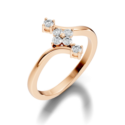 Round Cut Lab grown and Natural Diamond Vintage Minimalist Dainty Classic Promise  Ring For Her - HIGHCARAT DIAMONDS