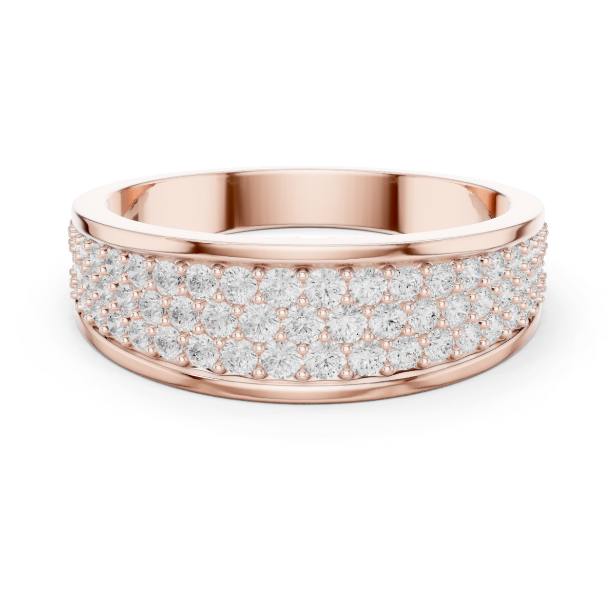 18k Solid Gold Round Shapes Lab grown & Natural Diamond Men Ring For Every Occasionally Wear For Her - HIGHCARAT DIAMONDS