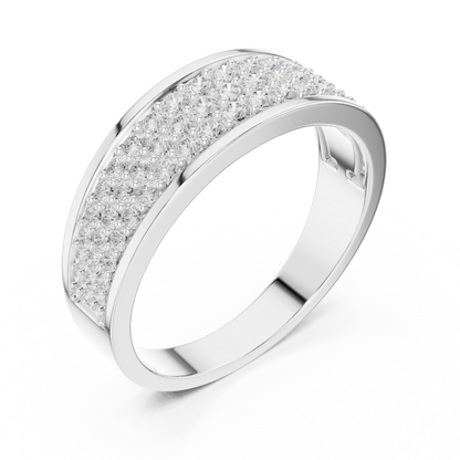 18k Solid Gold Round Shapes Lab grown & Natural Diamond Men Ring For Every Occasionally Wear For Her - HIGHCARAT DIAMONDS