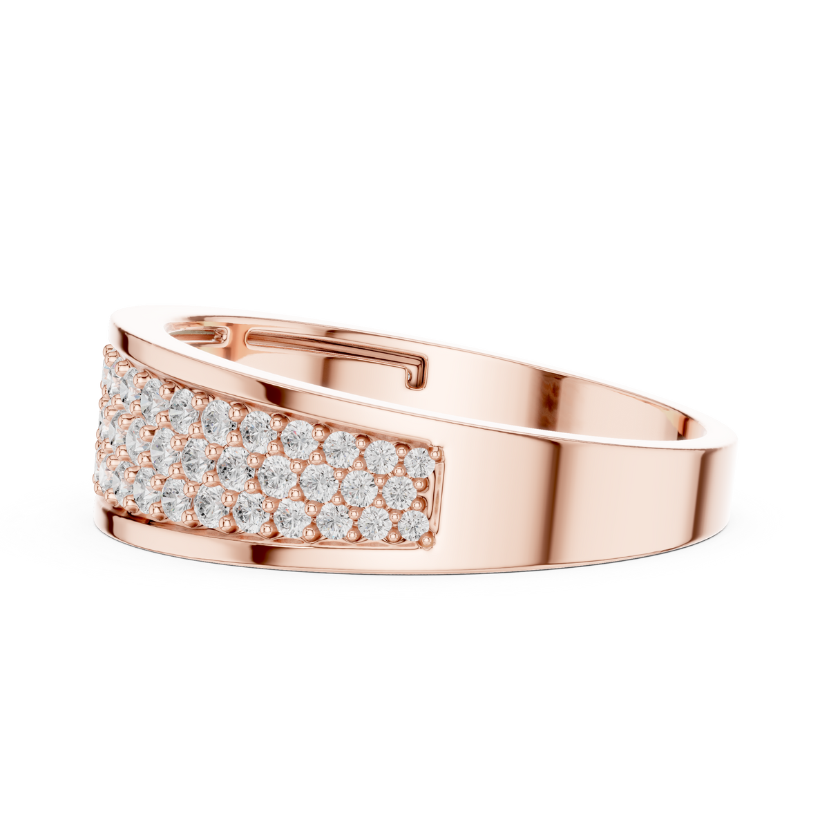 18k Solid Gold Round Shapes Lab grown & Natural Diamond Men Ring For Every Occasionally Wear For Her - HIGHCARAT DIAMONDS