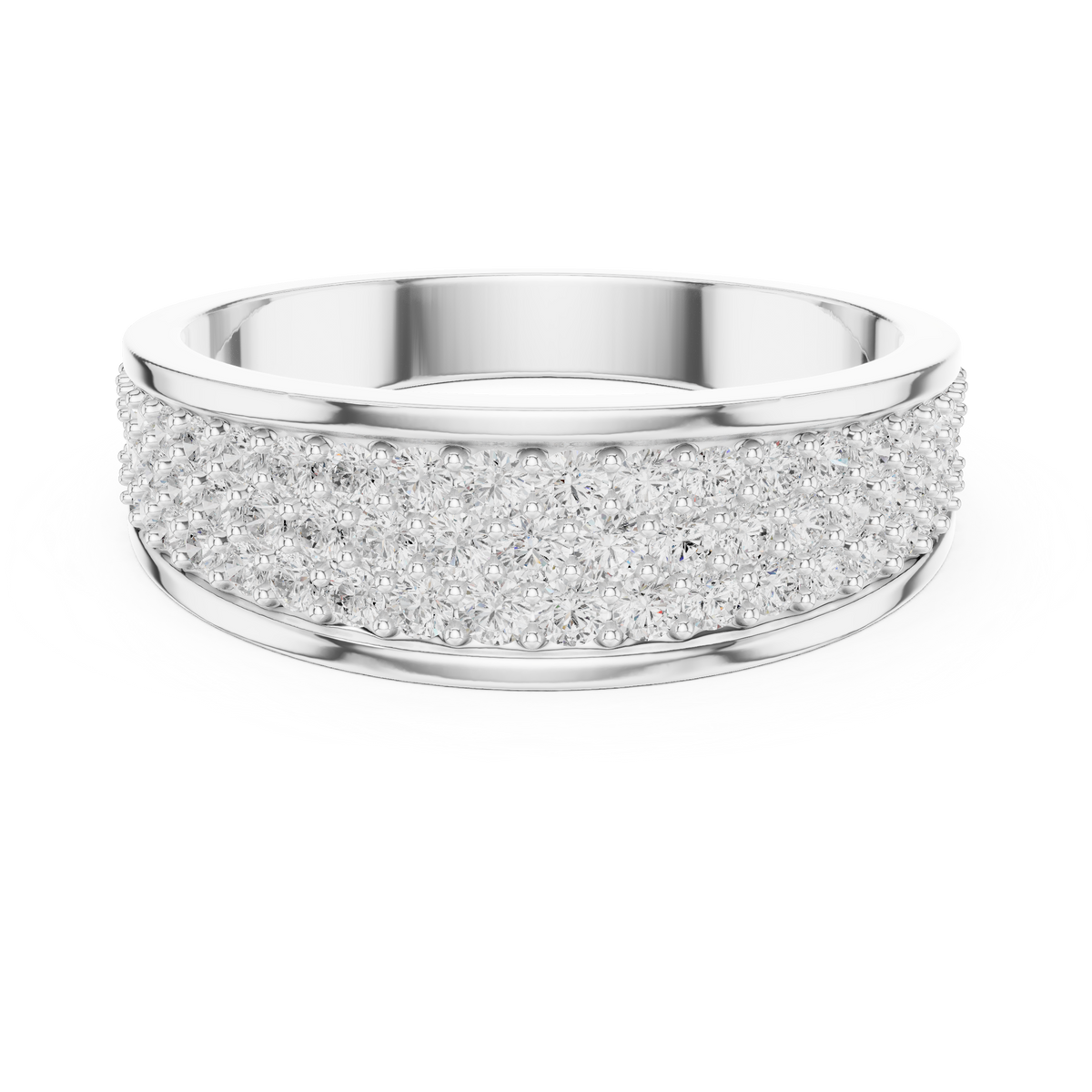 18k Solid Gold Round Shapes Lab grown & Natural Diamond Men Ring For Every Occasionally Wear For Her - HIGHCARAT DIAMONDS