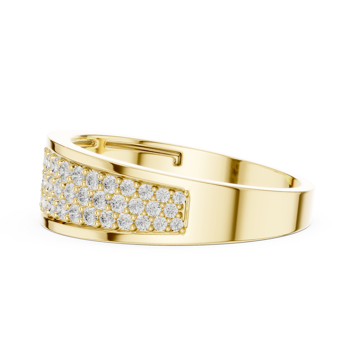 18k Solid Gold Round Shapes Lab grown & Natural Diamond Men Ring For Every Occasionally Wear For Her - HIGHCARAT DIAMONDS