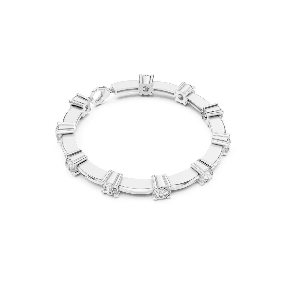 Vintage Round Cut Diamond Prong Set Elegant Cluster Dainty Wedding Bracelet For Women's In 4K Solid Gold - HIGHCARAT DIAMONDS